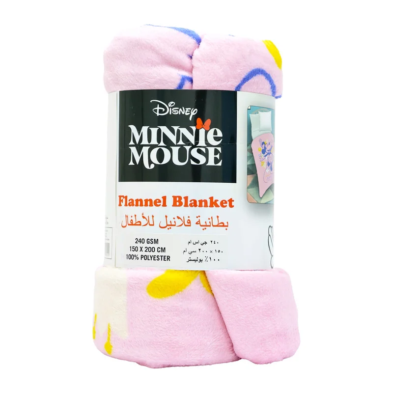 Disney  Disney Minnie Flannel Blanket 150X200 cm for Kids | Best Price UAE